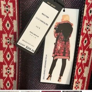 NWOT MaxSport (by Max Studio) Beautiful Hooded Long Cardigan with pockets